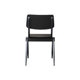 LABEL51 Eetkamerstoel Solid - Zwart - Hout - set van 2