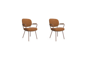 LABEL51 - Eetkamerstoel Lausanne - Rood - 64x61x89cm