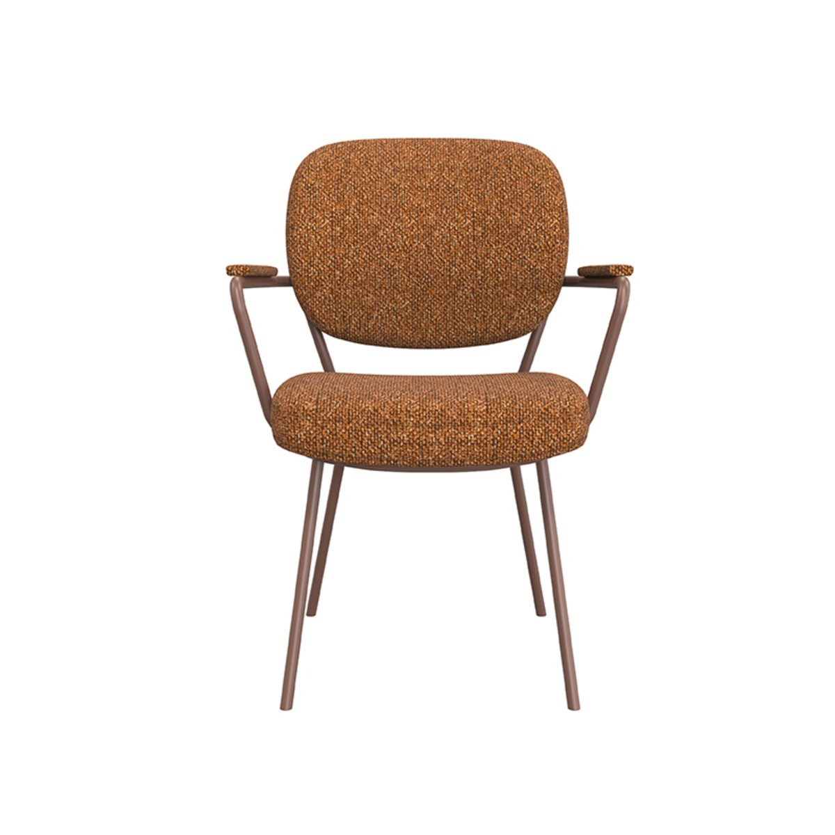 LABEL51 Eetkamerstoel Lausanne - Coral - Boucle - set van 2
