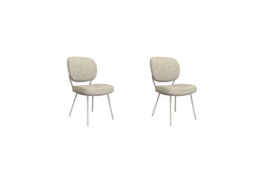 LABEL51 - Eetkamerstoel Singapore - Beige - 63x49x90cm - Set van 2