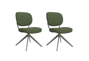 LABEL51 Eetkamerstoel Geneva - Forest - Boucle - set van 2