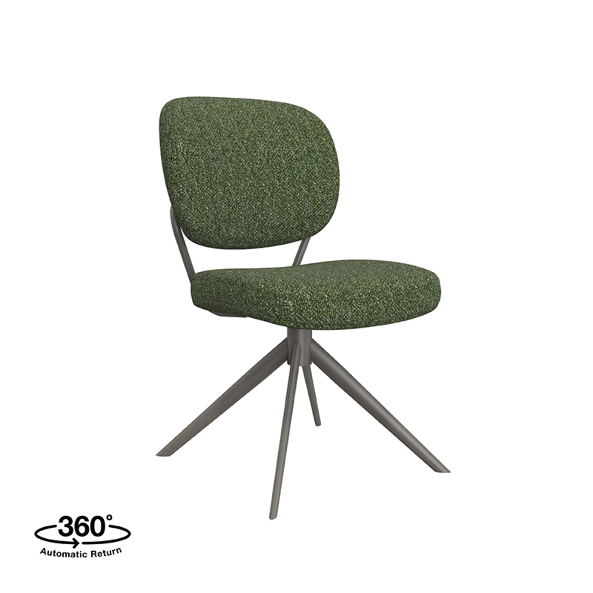 LABEL51 Eetkamerstoel Geneva - Forest - Boucle - set van 2