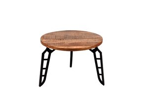 LABEL51 Salontafel Flintstone - Rough - Mangohout - Rond - 60 cm