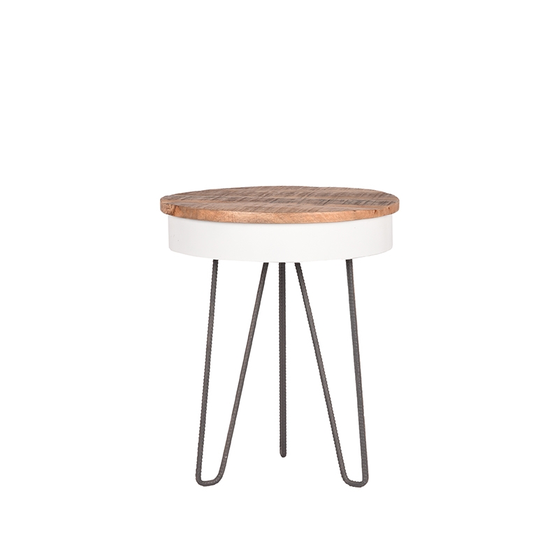 LABEL51 - Bijzettafel Saria - Wit - 44x44x53cm