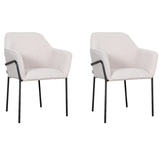 LABEL51 - Eetkamerstoel Dexter - Beige - 62x66x85cm - Set van 2