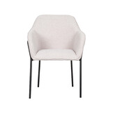 LABEL51 - Eetkamerstoel Dexter - Beige - 62x66x85cm - Set van 2
