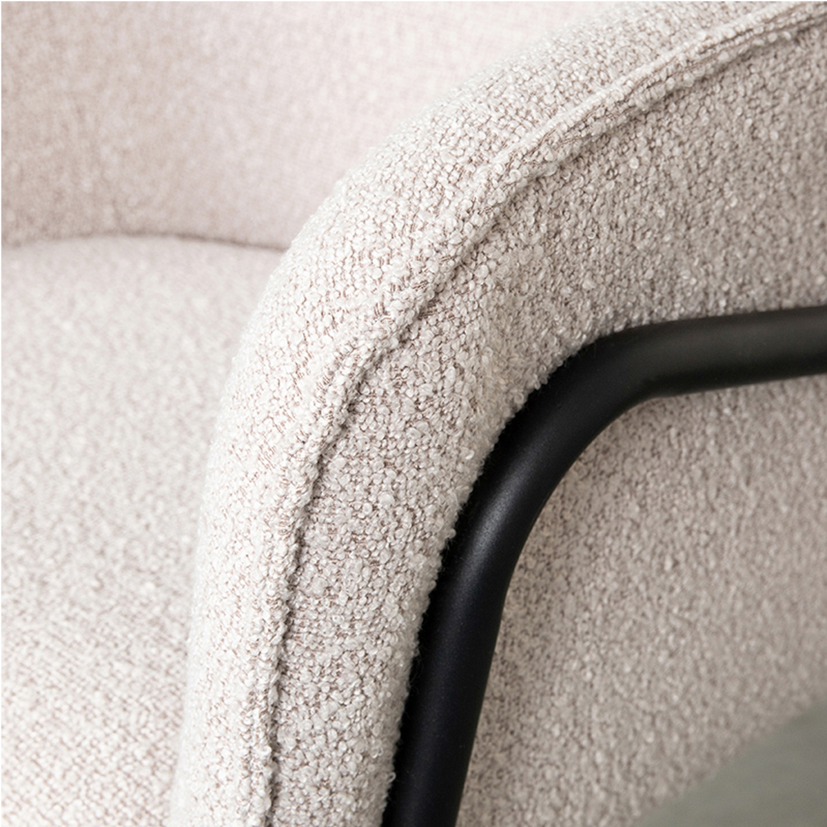 LABEL51 Eetkamerstoel Dexter - Naturel - Boucle - set van 2