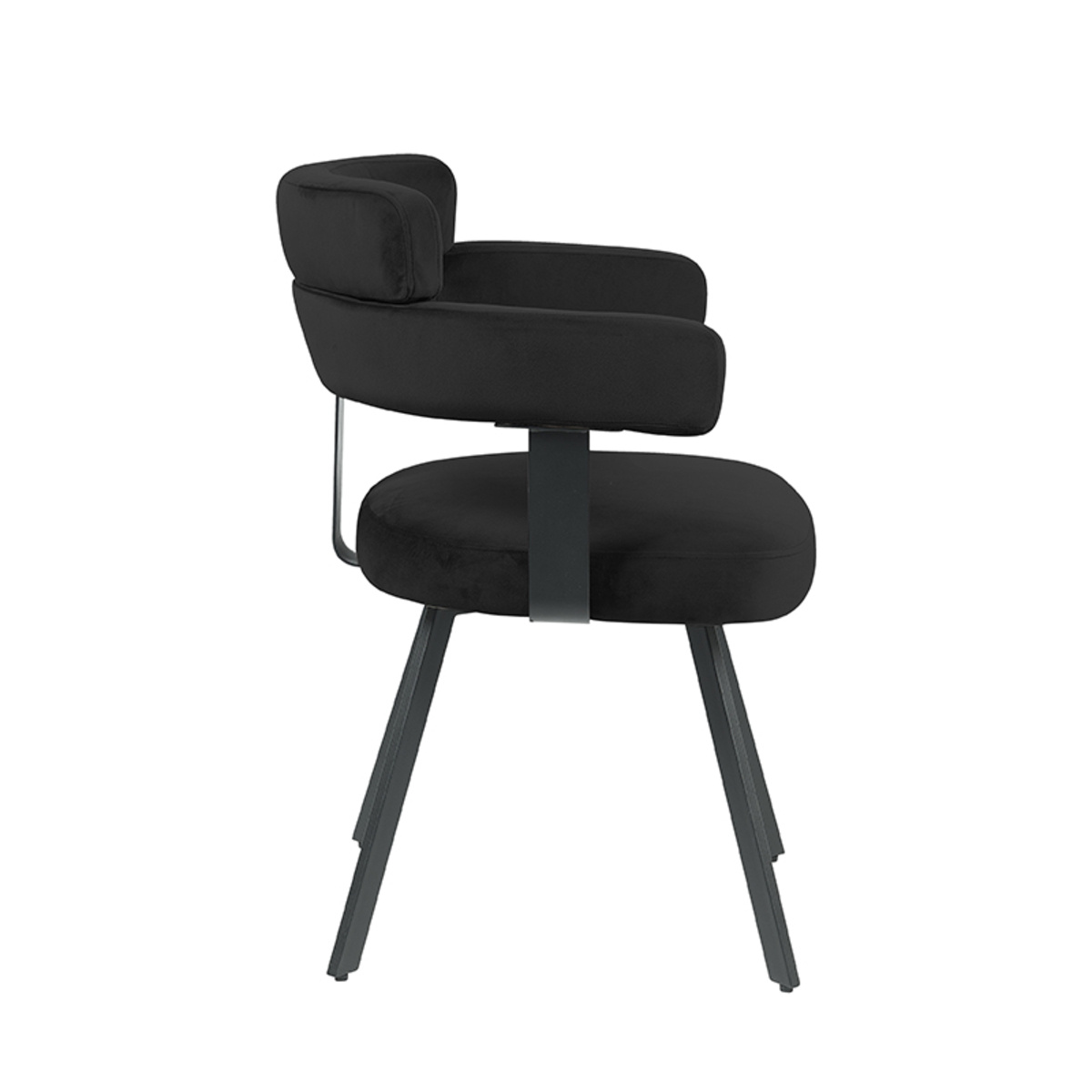 LABEL51 - Eetkamerstoel Bardio - Zwart - 57x62x79cm - Set van 2