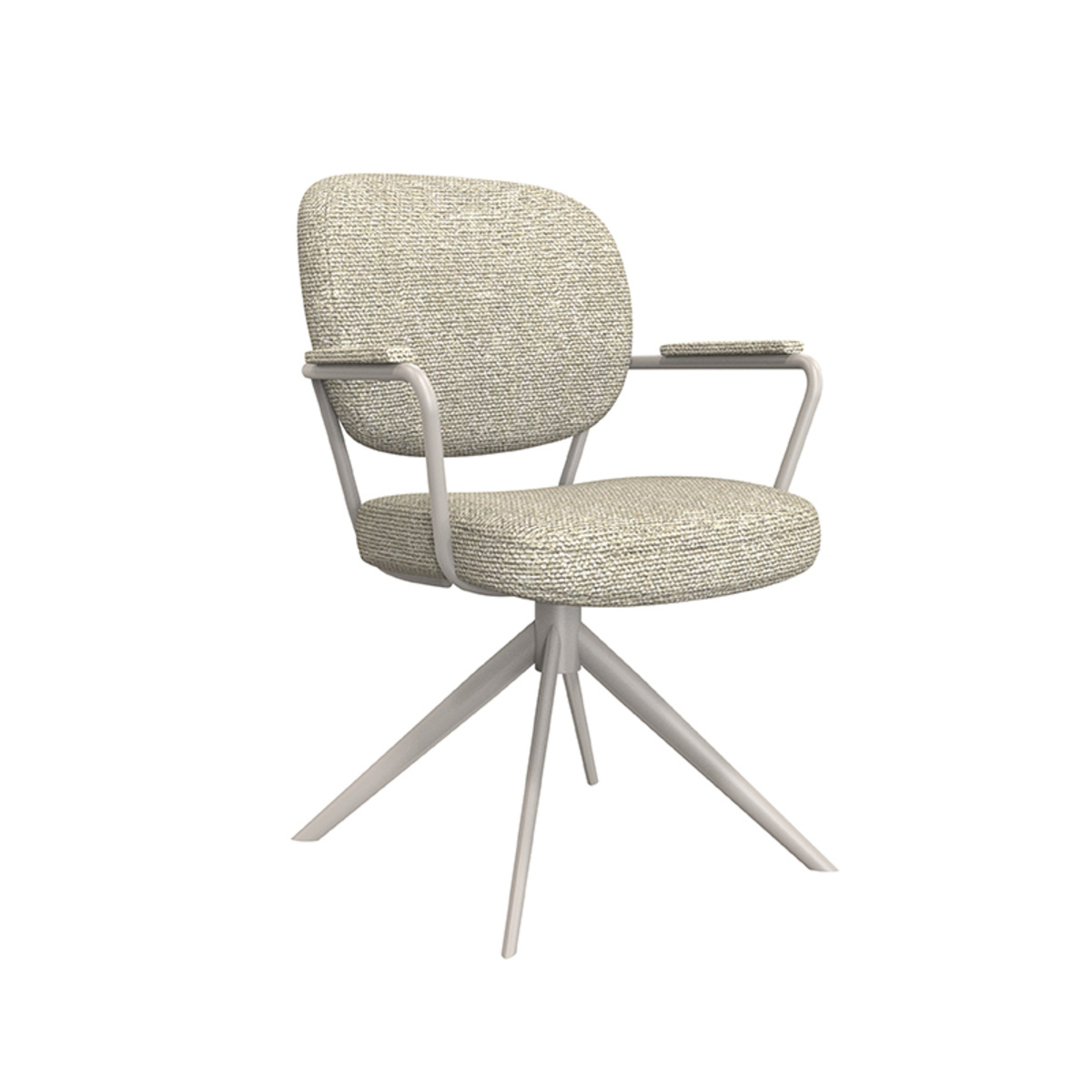 LABEL51 Eetkamerstoel Basel - Naturel - Boucle - set van 2
