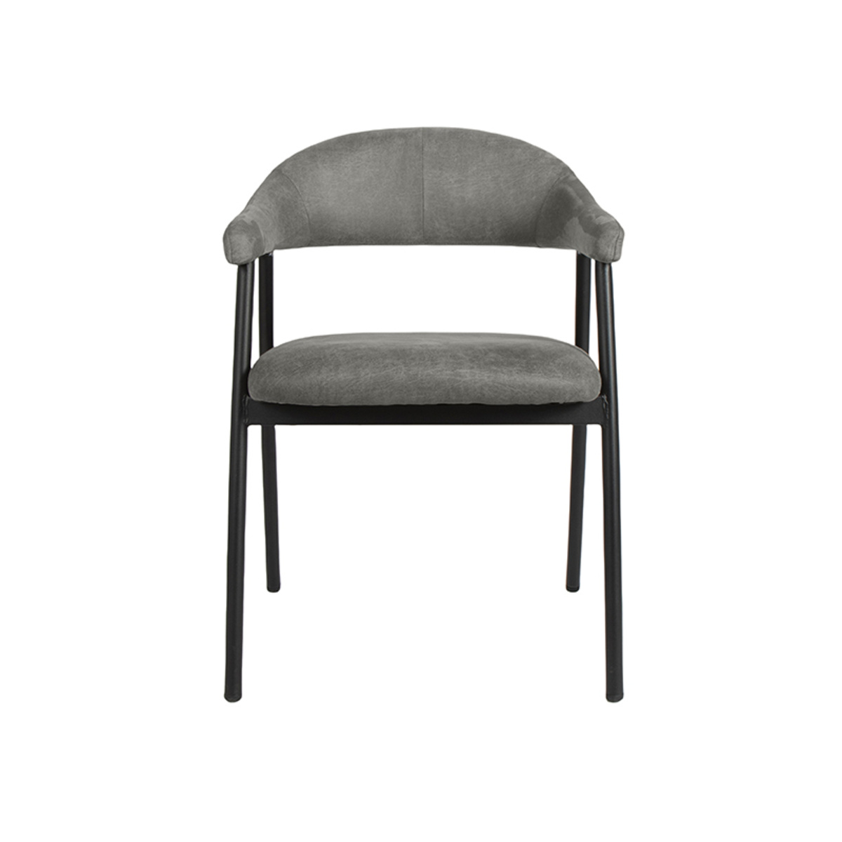 LABEL51 Eetkamerstoel Amaze - Antraciet - Micro Suede - set van 2