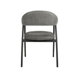 LABEL51 Eetkamerstoel Amaze - Antraciet - Micro Suede - set van 2