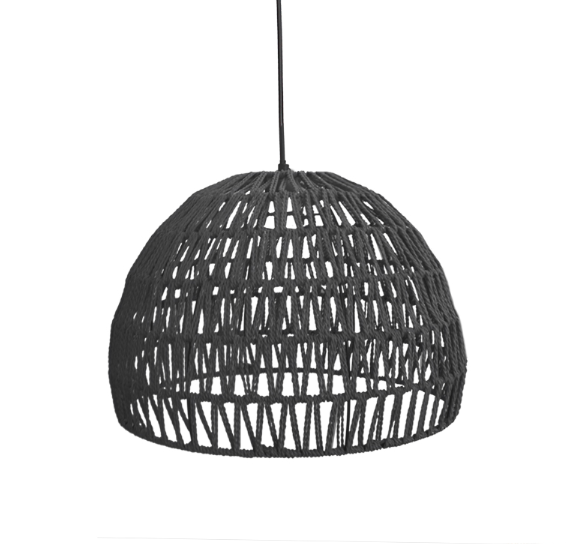 LABEL51 Hanglamp Rope - Zwart - Stof - L