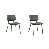 LABEL51 - Eetkamerstoel Gusto - Hunter - 56x46x79cm - Set van 2