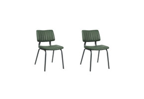 LABEL51 - Eetkamerstoel Gusto - Hunter - 56x46x79cm - Set van 2
