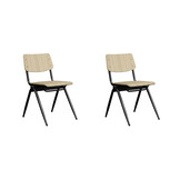 LABEL51 - Eetkamerstoel Solid - Beige - 55x49x81cm - Set van 2