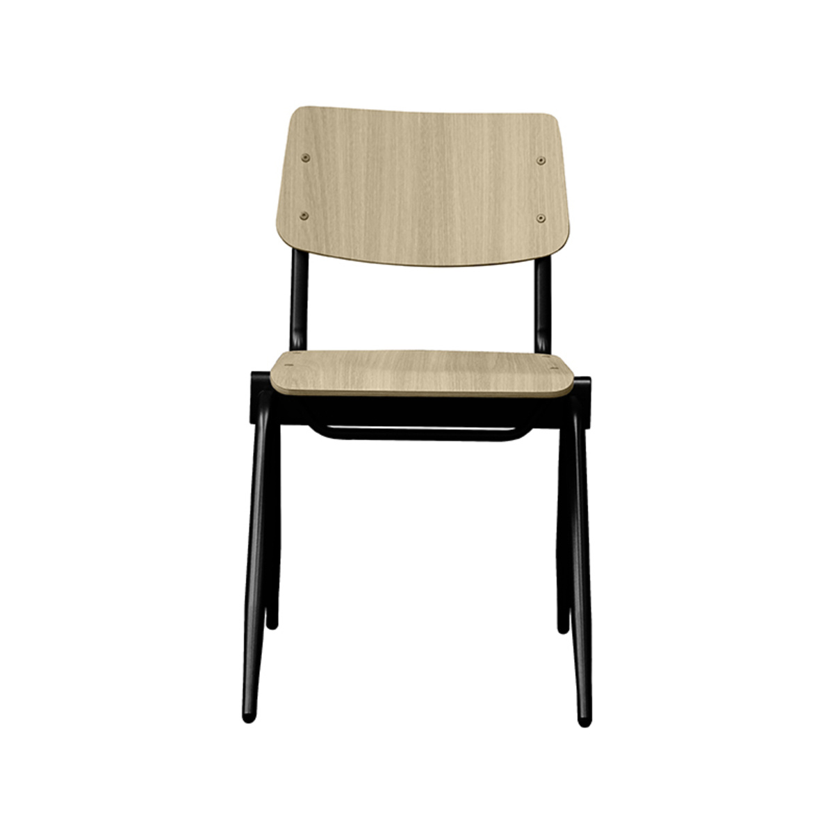 LABEL51 Eetkamerstoel Solid - Naturel - Hout - set van 2
