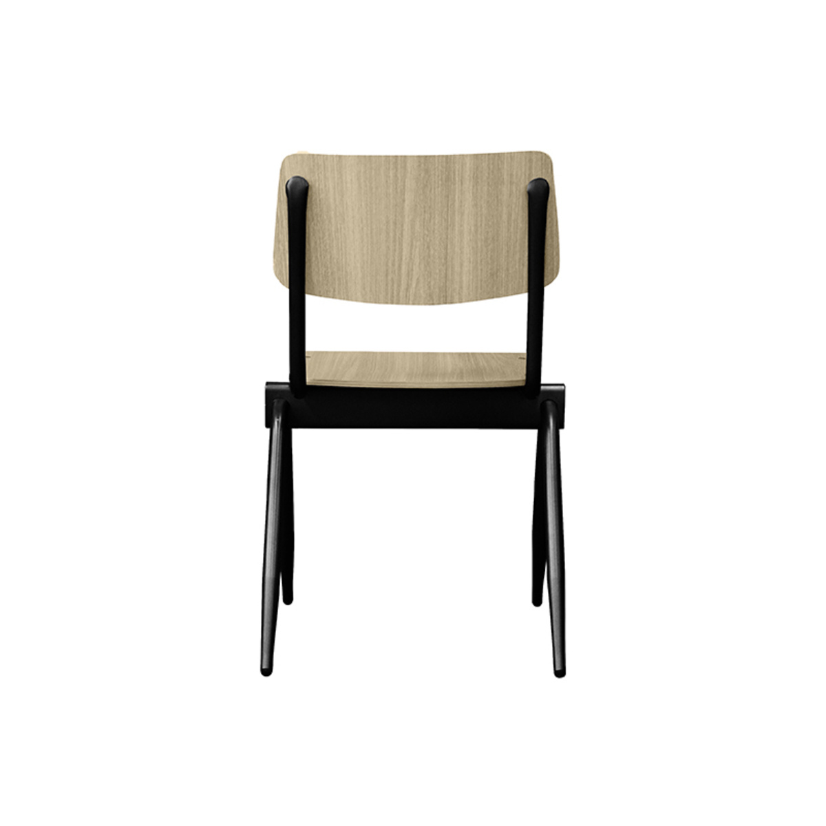LABEL51 Eetkamerstoel Solid - Naturel - Hout - set van 2