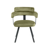 LABEL51 Eetkamerstoel Bardio - Hunter - Fluweel - set van 2