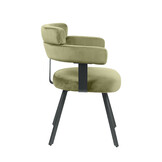 LABEL51 Eetkamerstoel Bardio - Hunter - Fluweel - set van 2