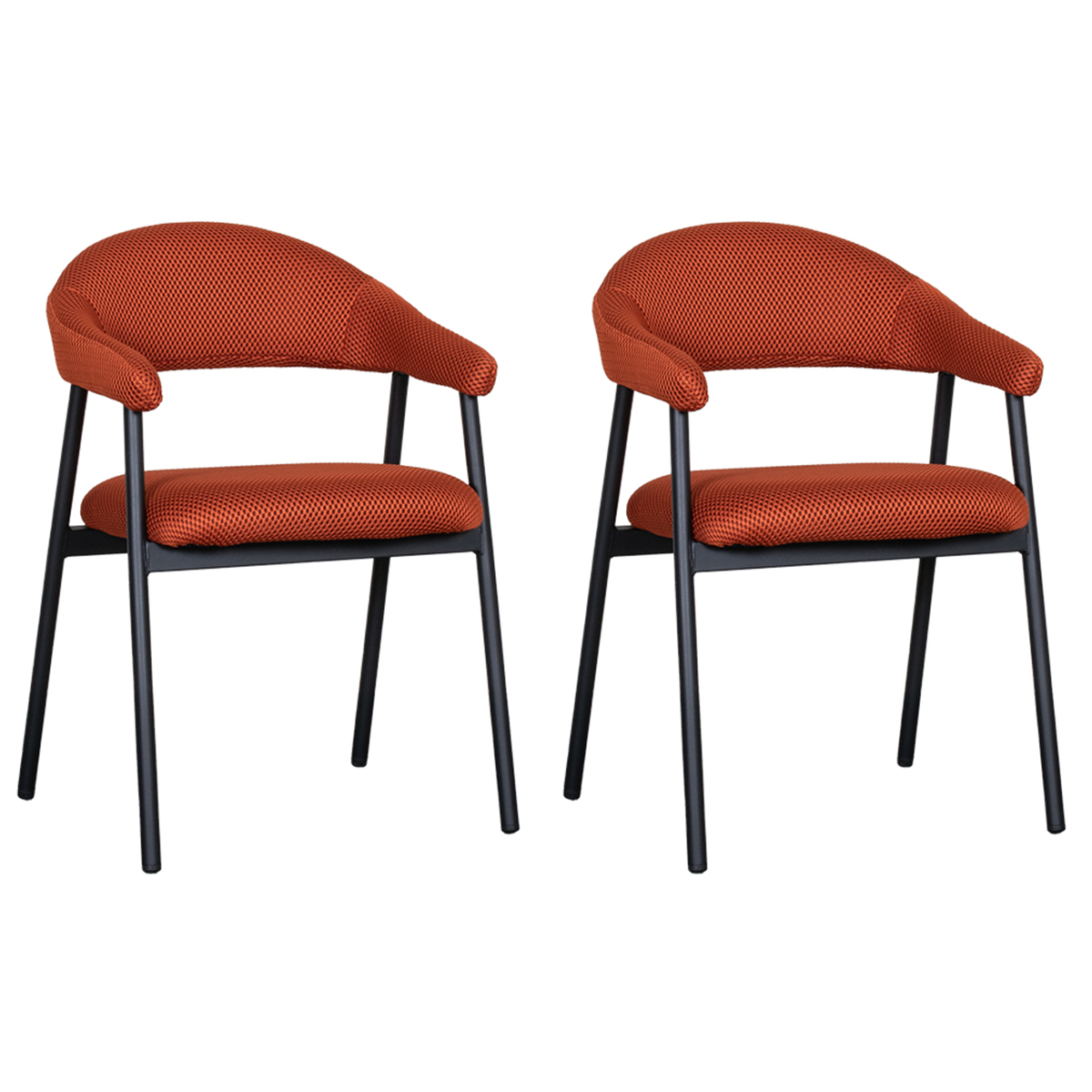 LABEL51 - Eetkamerstoel Amaze - Rust - 54x54x80cm - Set van 2