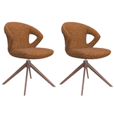 LABEL51 Eetkamerstoel Zurich - Coral - Boucle - set van 2