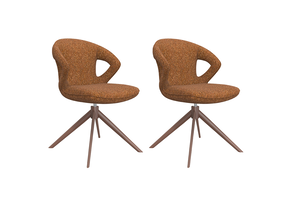 LABEL51 Eetkamerstoel Zurich - Coral - Boucle - set van 2