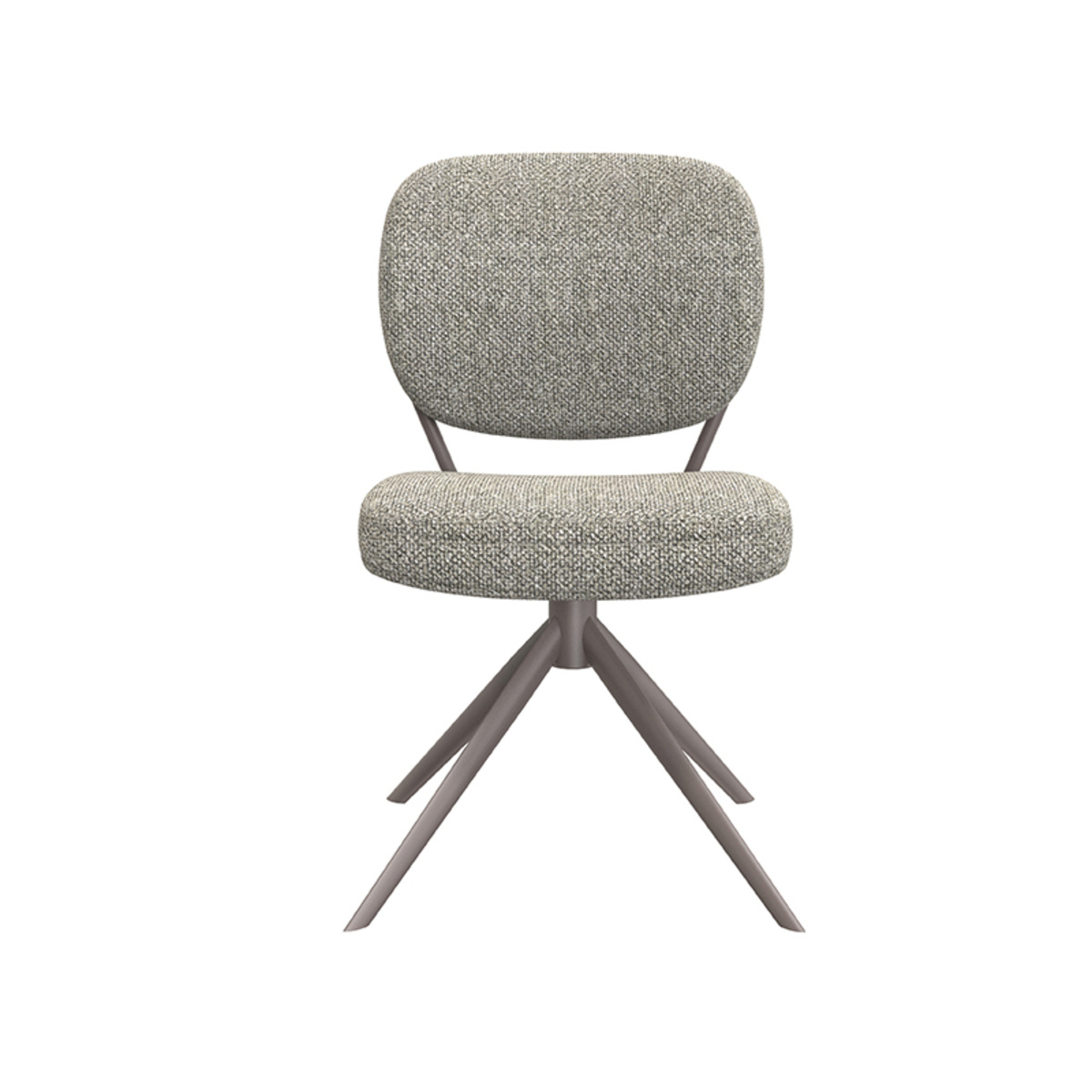 LABEL51 Eetkamerstoel Geneva - Truffel grijs - Boucle - set van 2