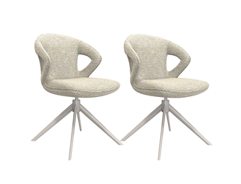 LABEL51 Eetkamerstoel Zurich - Naturel - Boucle - set van 2