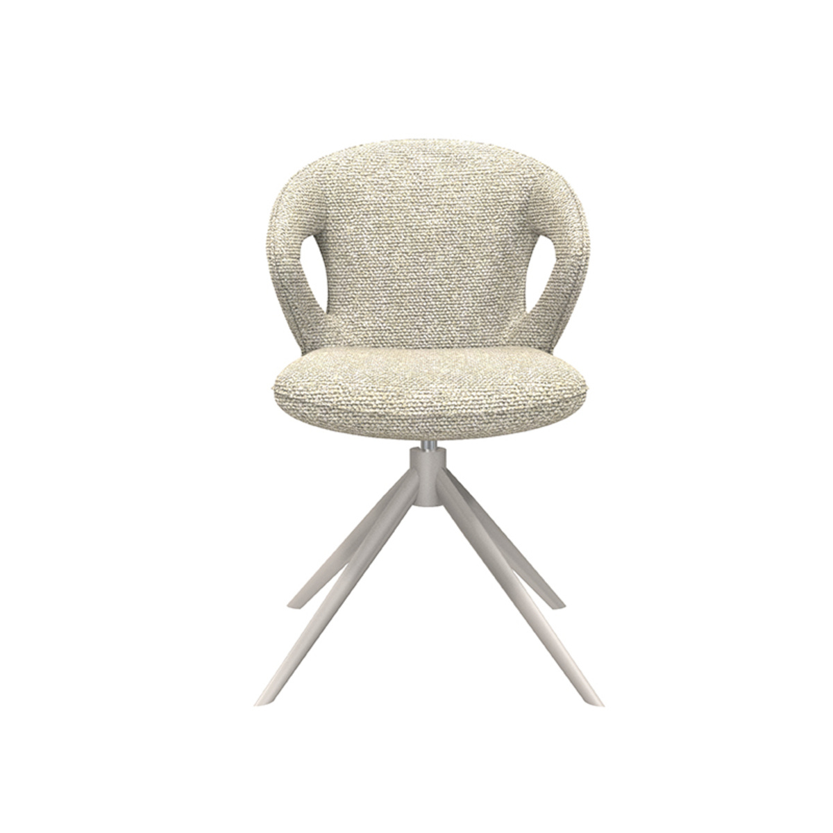 LABEL51 - Eetkamerstoel Zurich - Beige - 56x64x86cm - Set van 2