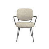 LABEL51 Eetkamerstoel Lausanne - Naturel - Boucle - set van 2