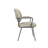 LABEL51 Eetkamerstoel Lausanne - Naturel - Boucle - set van 2