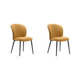 LABEL51 - Eetkamerstoel Vino - Mustard - 62x49x85cm - Set van 2