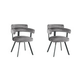 LABEL51 - Eetkamerstoel Bardio - Taupe - 57x62x79cm - Set van 2