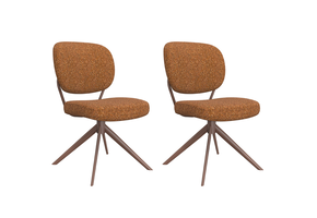 LABEL51 - Eetkamerstoel Geneva - Rood - 63x49x90cm - Set van 2