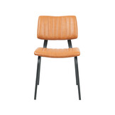 LABEL51 Eetkamerstoel Gusto - Cognac - PU-Leder - set van 2