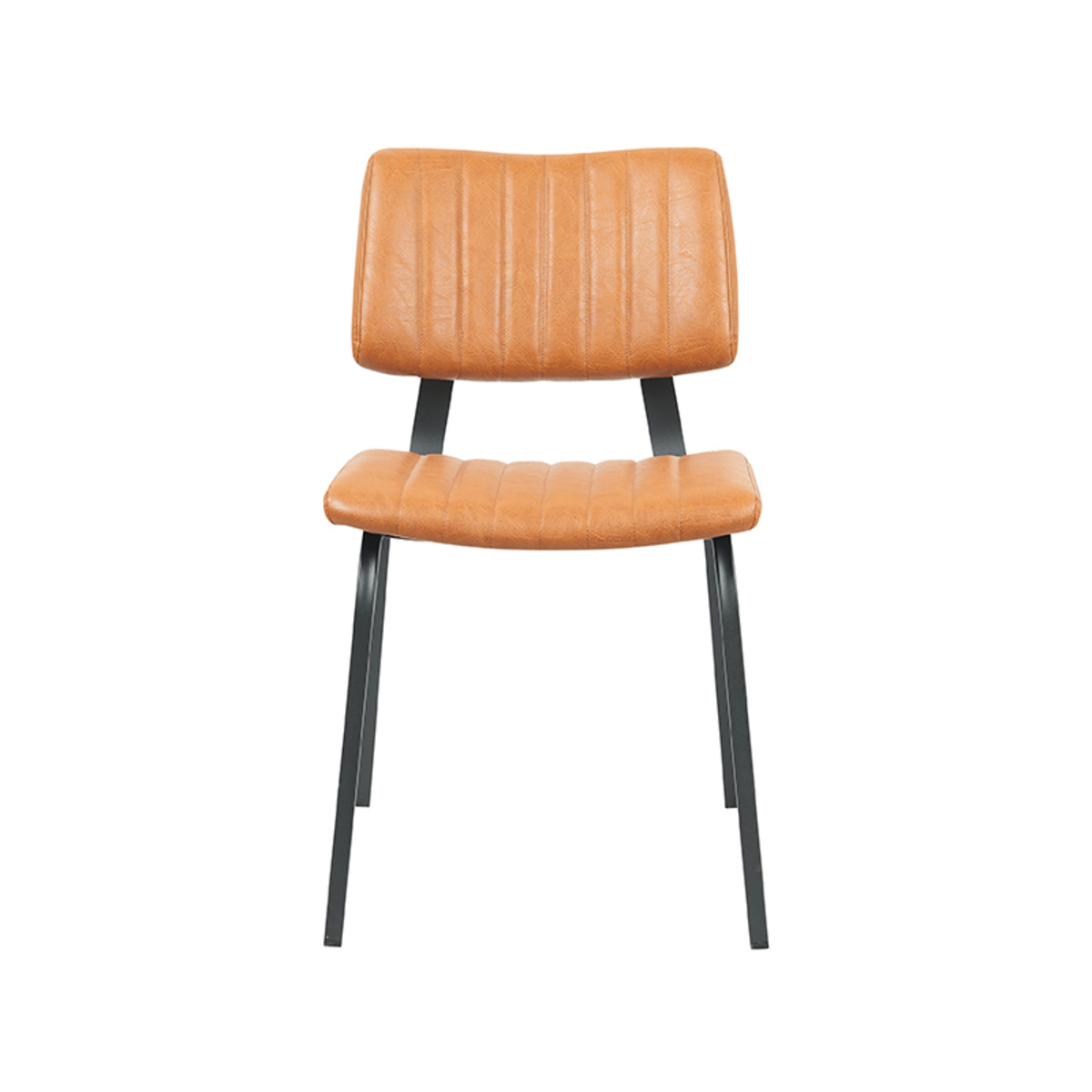 LABEL51 Eetkamerstoel Gusto - Cognac - PU-Leder - set van 2