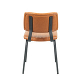 LABEL51 Eetkamerstoel Gusto - Cognac - PU-Leder - set van 2