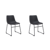 LABEL51 - Eetkamerstoel Risto - Zwart - 55x47x79cm - Set van 2