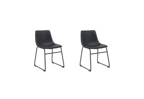 LABEL51 - Eetkamerstoel Risto - Zwart - 55x47x79cm - Set van 2