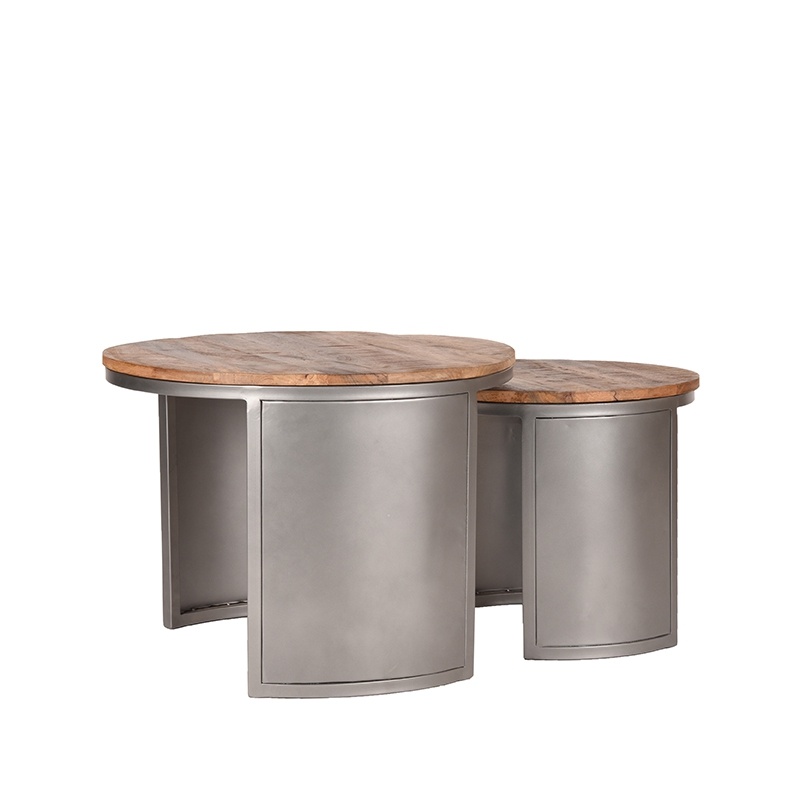 LABEL51 - Salontafel Set Bunch - Bruin - 60x60x45cm