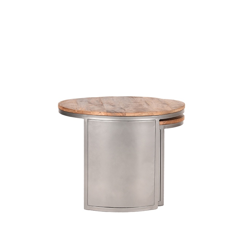 LABEL51 - Salontafel Set Bunch - Bruin - 60x60x45cm