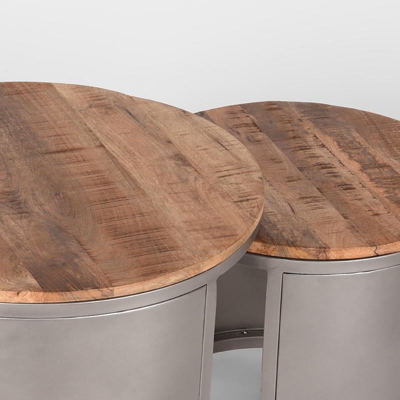LABEL51 - Salontafel Set Bunch - Bruin - 60x60x45cm
