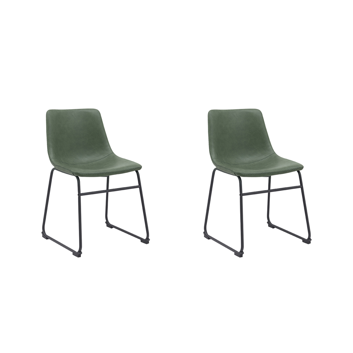 LABEL51 - Eetkamerstoel Risto - Hunter - 55x47x79cm - Set van 2
