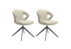 LABEL51 Eetkamerstoel Zurich - Naturel - Boucle - set van 2