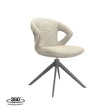 LABEL51 - Eetkamerstoel Zurich - Beige - 56x64x86cm - Set van 2