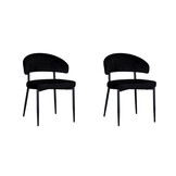 LABEL51 - Eetkamerstoel Bliss - Zwart - 55x56x76cm - Set van 2