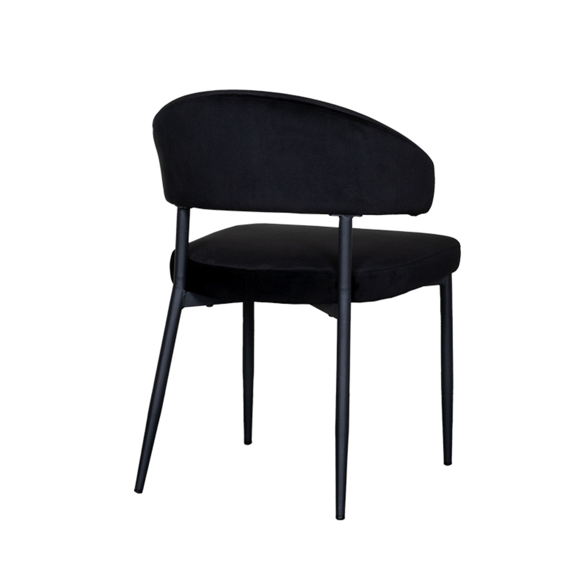 LABEL51 - Eetkamerstoel Bliss - Zwart - 55x56x76cm - Set van 2