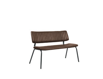 LABEL51 Eetkamerbank Gusto - Bruin - PU-Leder - 120 cm