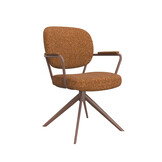 LABEL51 Eetkamerstoel Basel - Coral - Boucle - set van 2