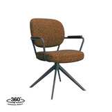 LABEL51 Eetkamerstoel Basel - Coral - Boucle - set van 2